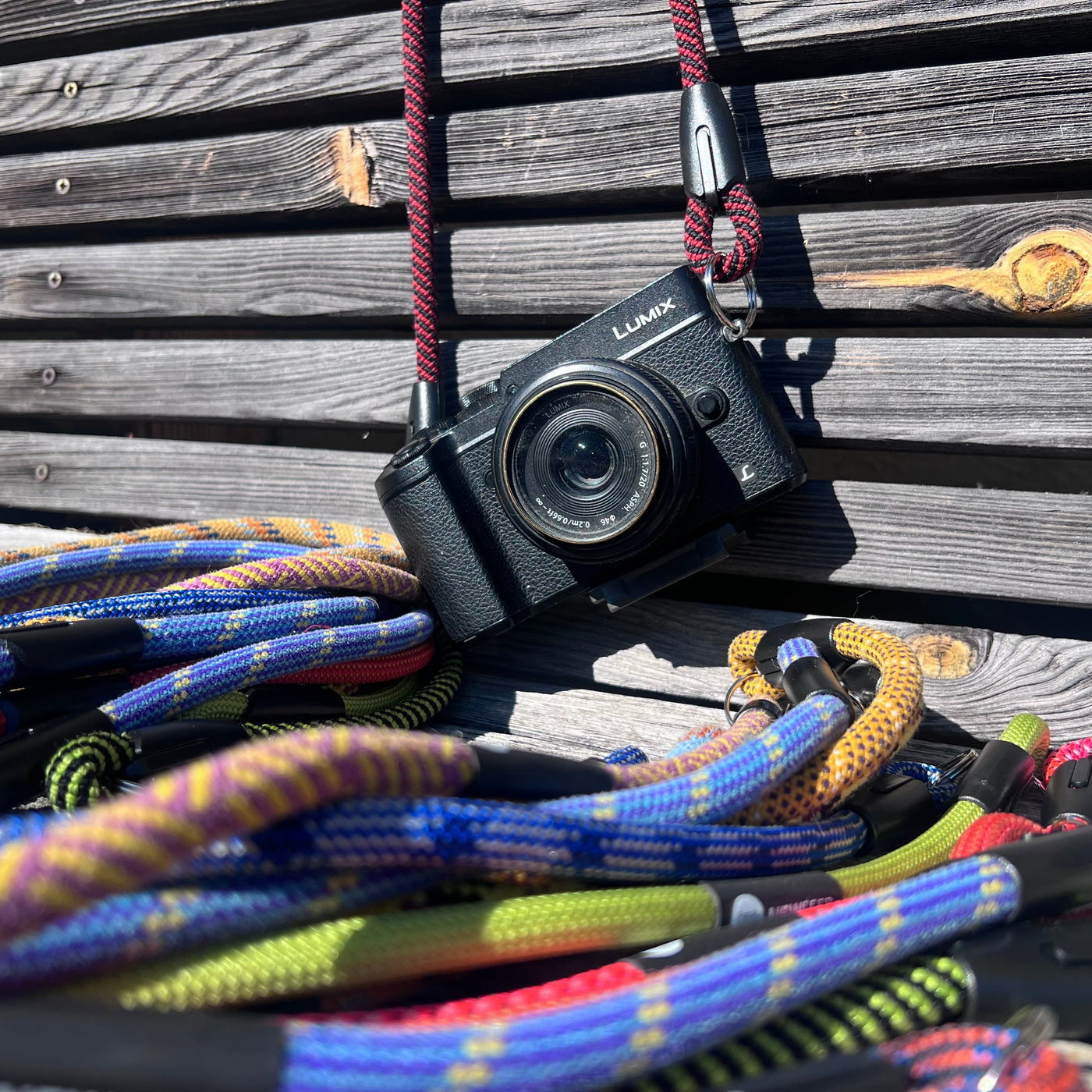 seil kamergurt, upcyclig ropestrap for camera in lots of colors