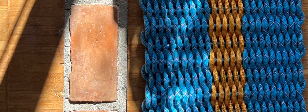 kletterseil teppich fusmatte geflochten aus kletterseil