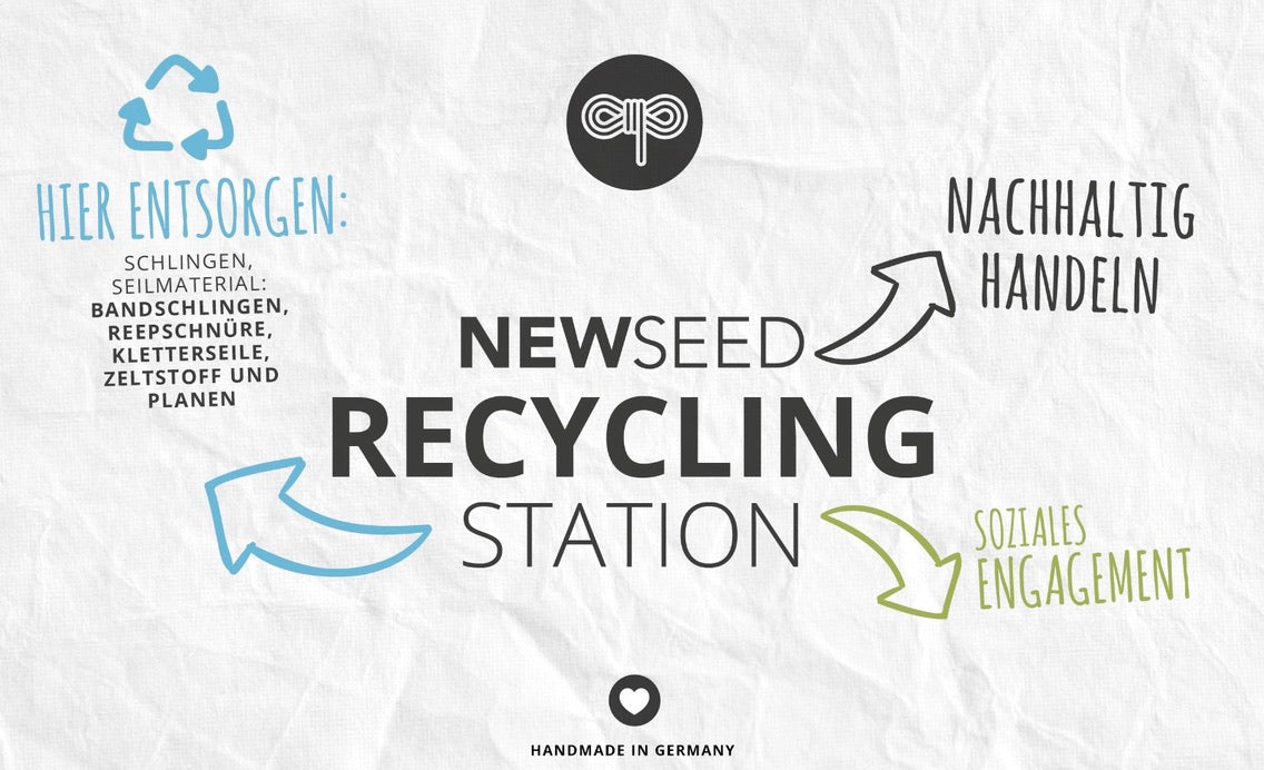 recycling station für alte kletterseile von newseed